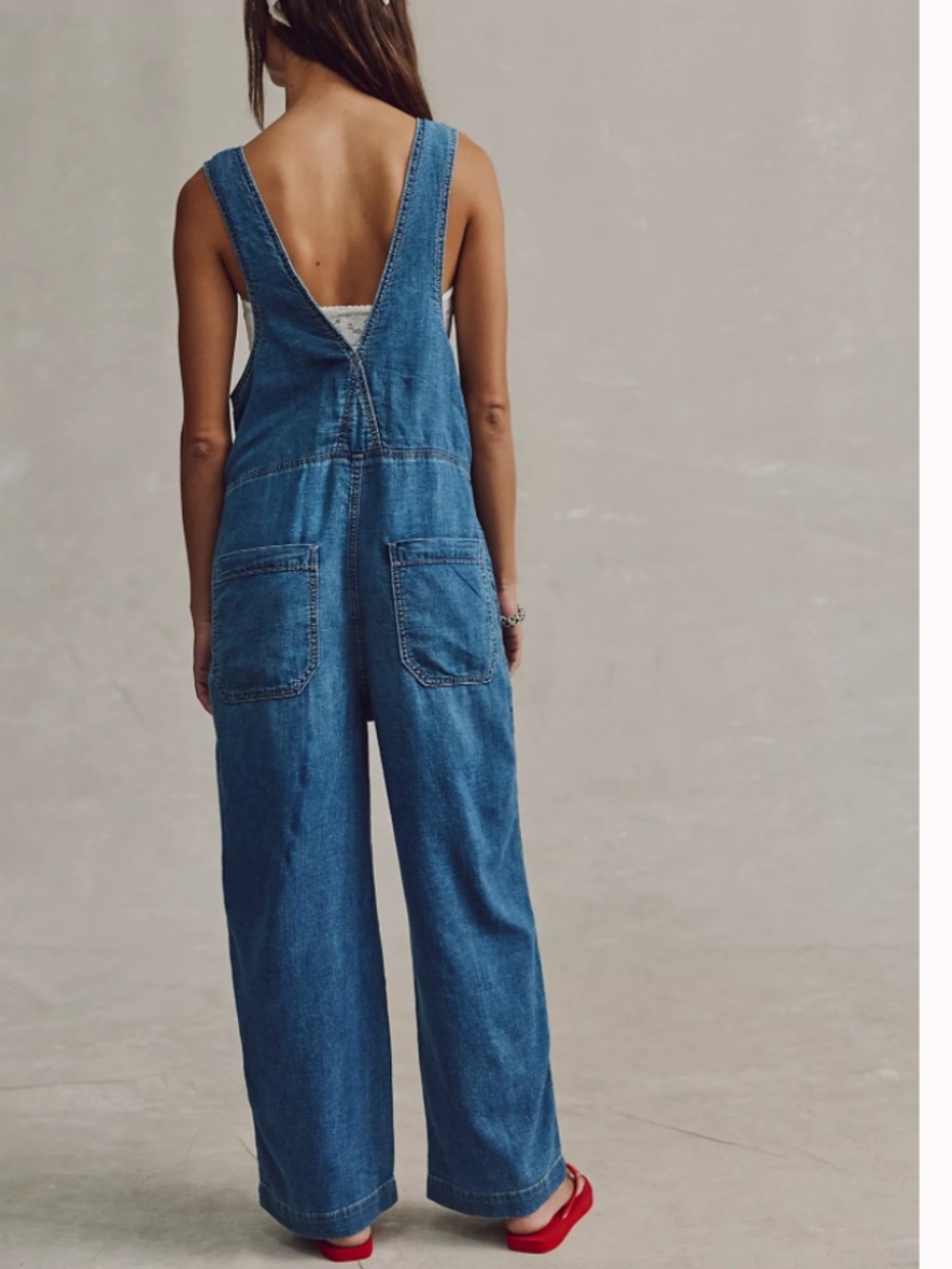 🆕 WE THE FREE JUDE 100% COTTON DENIM ONE PIECE OVERALLS JUMPSUIT - Picture 2 of 16
